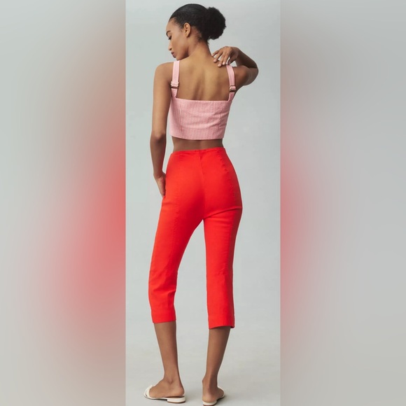 Anthropologie Maeve Structured Bombshell New Capri Pants sz 6 - Picture 2 of 3